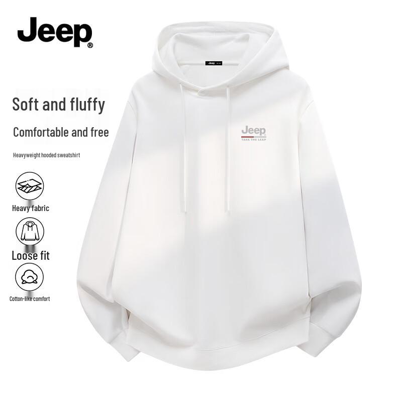 Jeep Men's Loose Fit Hooded Sweatshirt