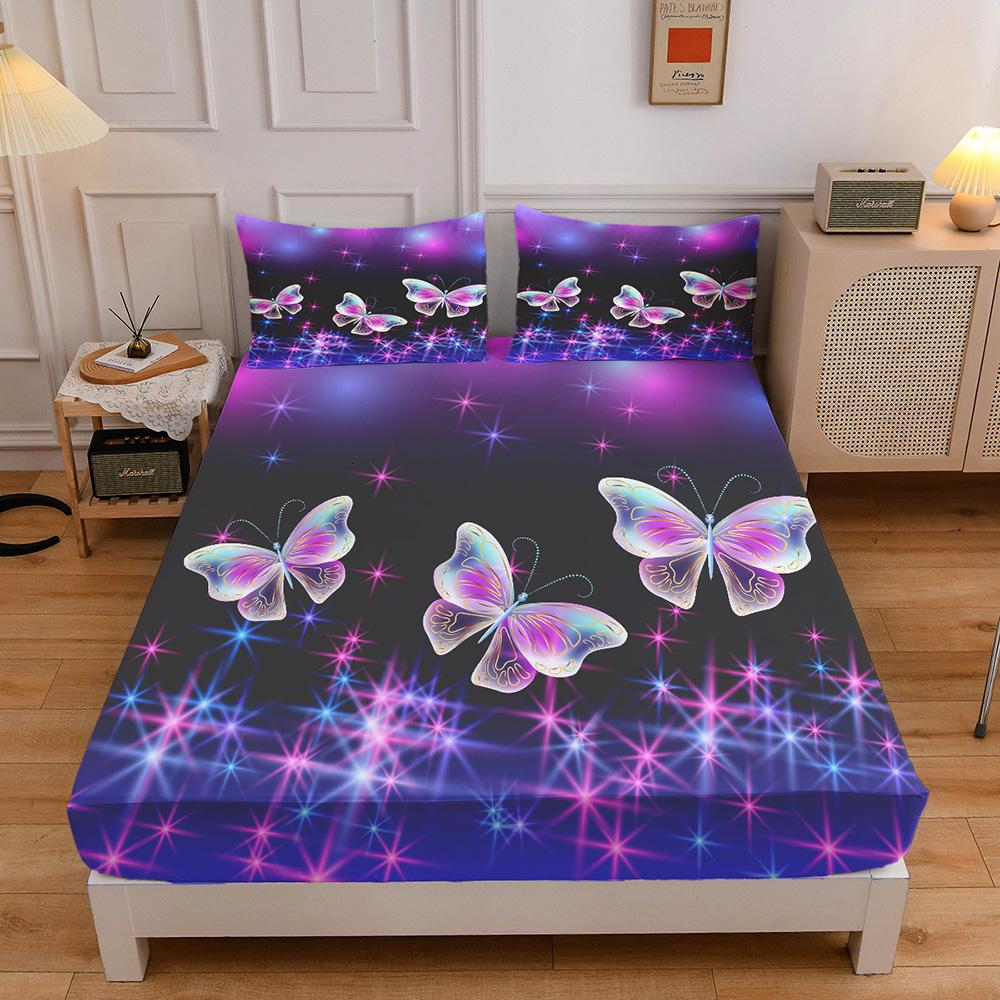 

Простыня наматрасник с блестящим узором бабочки