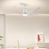 American Retro Smart Silent Ceiling Fan with Light, Large Five-Blade Design for Living Room or Restaurant