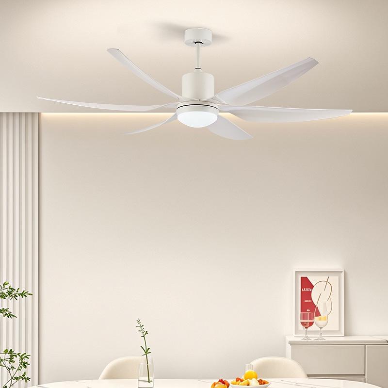 American Retro Smart Silent Ceiling Fan with Light, Large Five-Blade Design for Living Room or Restaurant