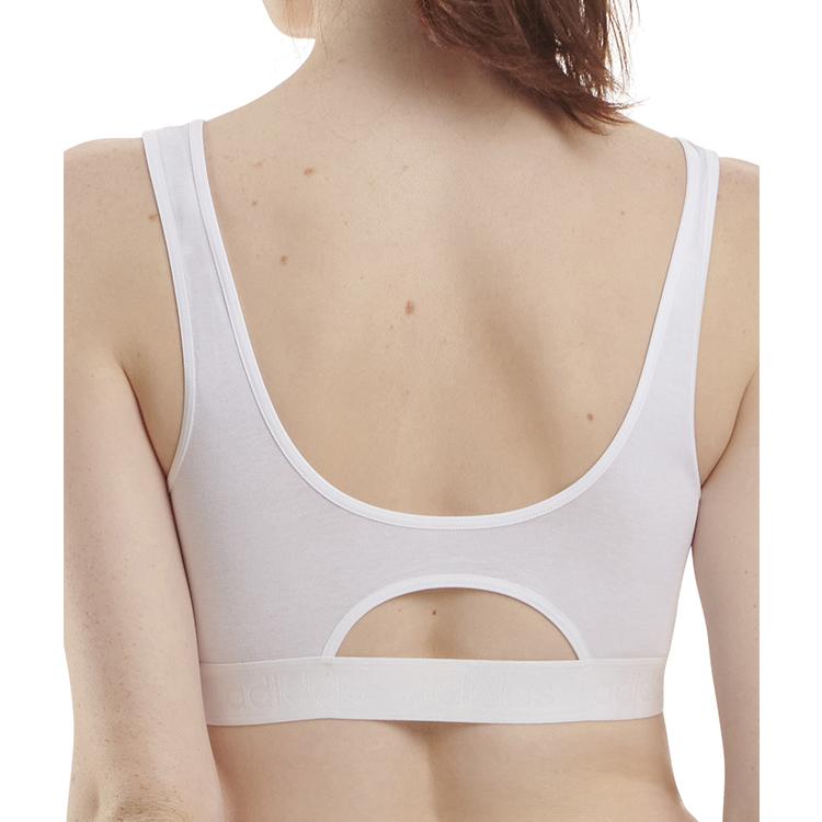 Adidas Letter Print Wireless Breathable Bralette Women Underwear White 4A7H11-192