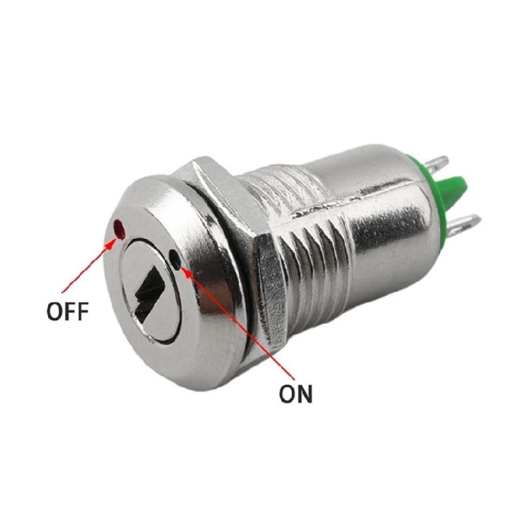 Industrial Grade Key Switches 2 Position On/Off Operation 500000 Mechanical Cycles IP54 Protection for Auto Motorcycle