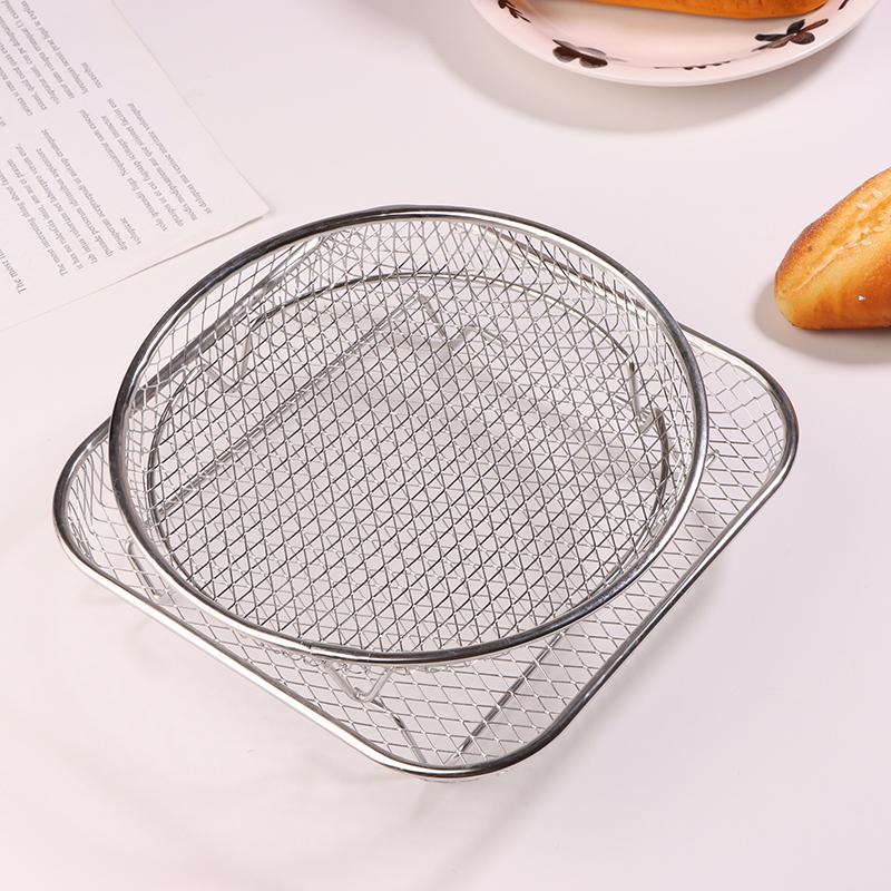 1 szt. Stojak do frytkownicy powietrznej, składany stojak do grillowania, koszyk do grilla ze stali nierdzewnej, nieprzywierająca tacka do frytkownicy powietrznej, druciany stojak do grilla, kuchenne gadżety