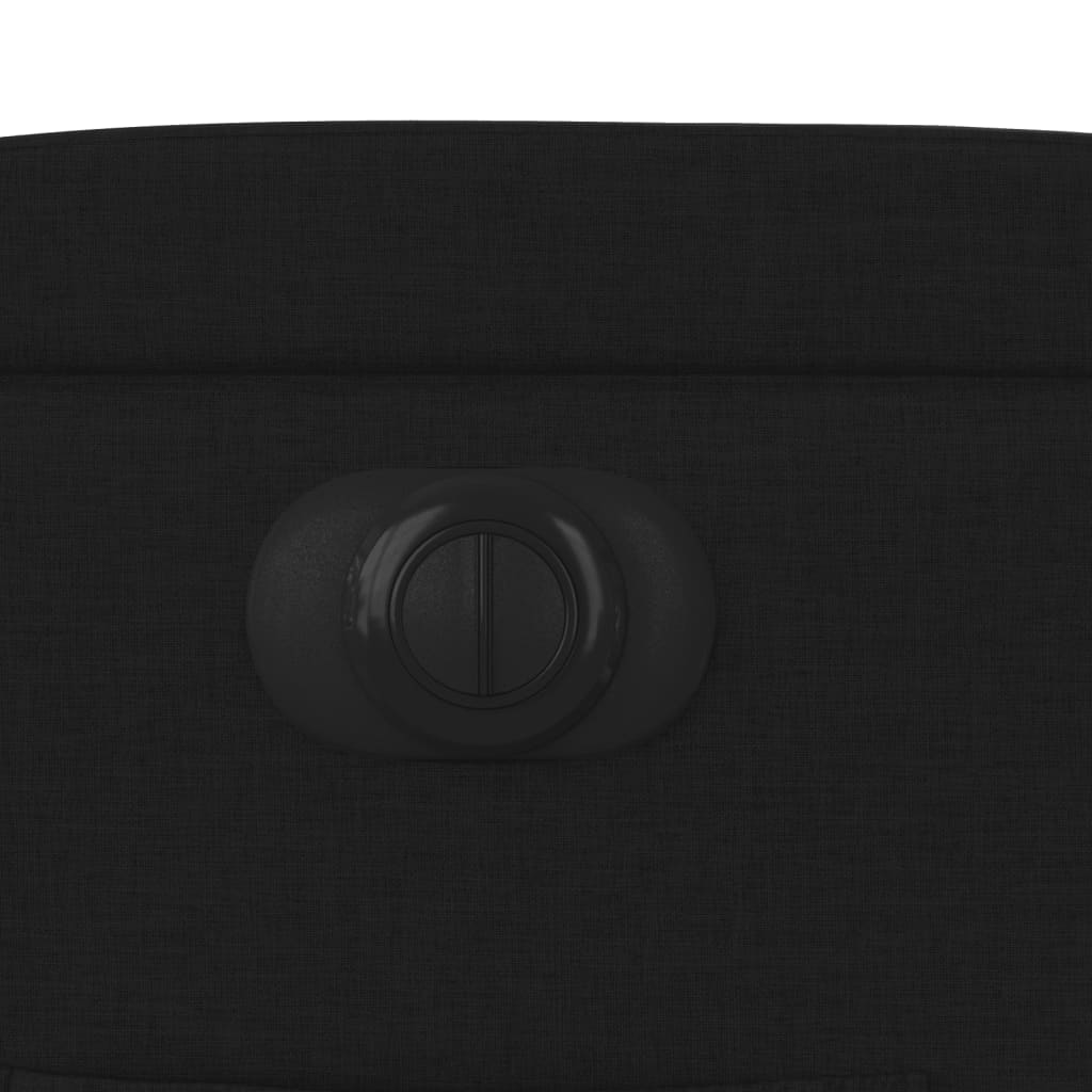Electric Recliner Chair Black Fabric