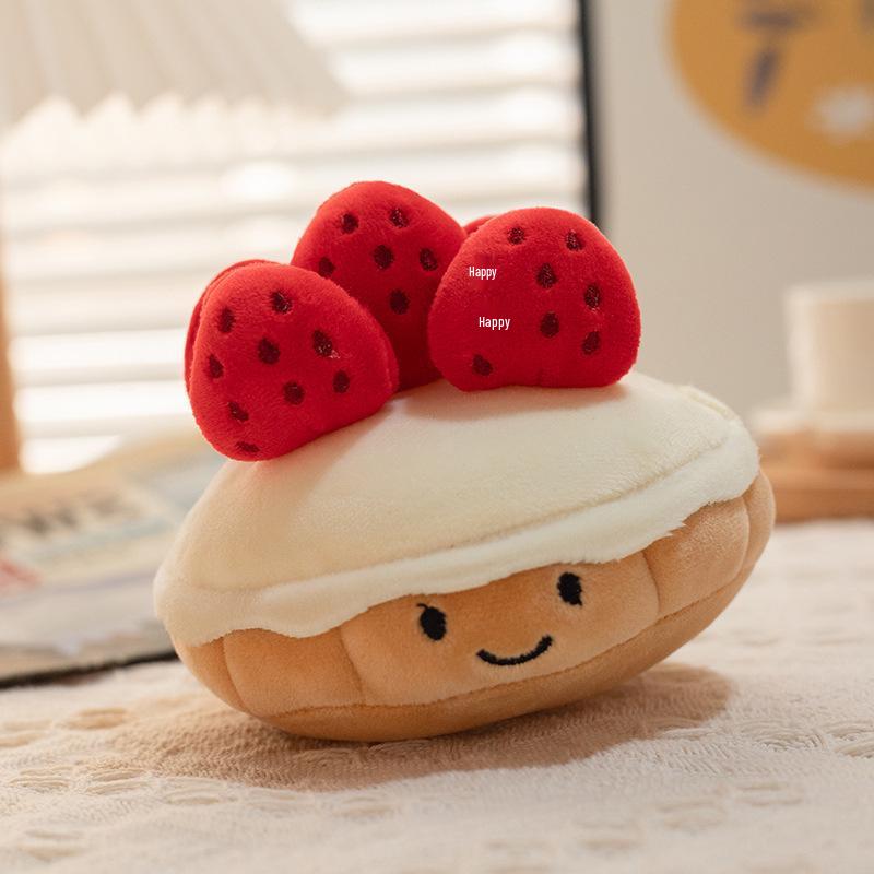 Strawberry Cake Doll Plush Toy - Children s Birthday Gift & Photo Prop Red Strawberry Cake
