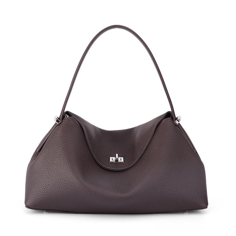 2026 New Fashion Commuter Tote: Genuine Leather, Large Capacity Women s Handbag