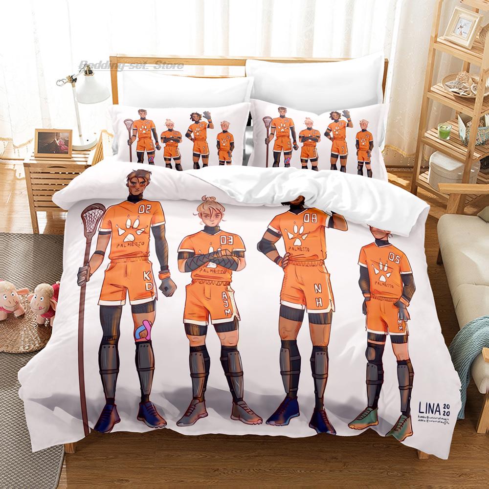 The Foxhole Court Palmetto State Bettwäsche-Set, Einzelbett, Doppelbett, Queensize-Bett, Kingsize-Bett, Bettbezug-Set für Erwachsene und Kinder, Kawaii