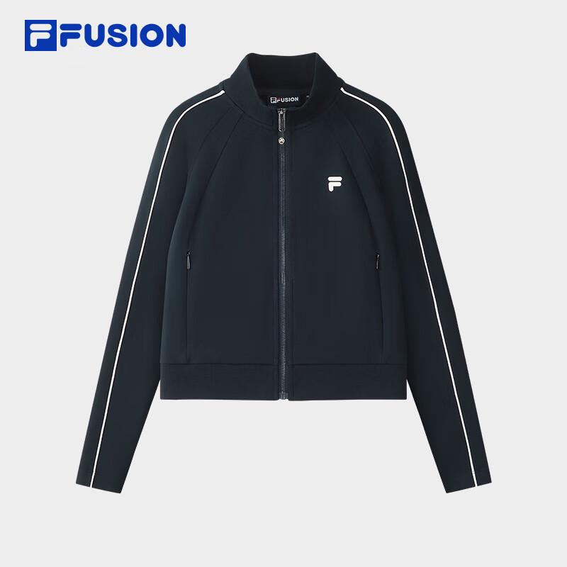 FILA FUSION Women s 2025 Fall Slim-Fit Knitted Long-Sleeve Hooded Jacket S