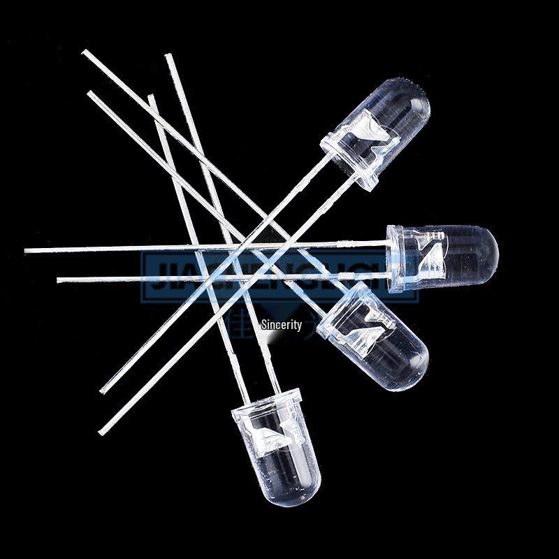 5mm High Brightness LED Lamp Beads, Transparent, Multi-color, Round Head, Long Leg, Direct Plug