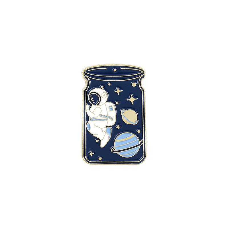 Cute Creative Astronaut Whale Series Brooch Alloy Design Pin For Versatile Fashion Accessories