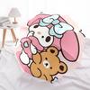 1pc My Melody Automatic Opening/Closing Umbrella with Cute Bow Design - Portable Folding Design, 8-Bone Iron Frame Outdoor Umbrella for Fans, Traveler