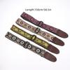 Guitar Strap Bass Cotton Leather Embroidery Straps Adjustable Neck Strap Electric Acoustic Guitar Bass Accessories
