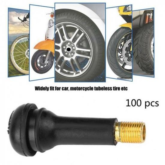 TR412/TR413/TR414 Car Tubeless Vacuum Snap-in Tire Tyre Valve Stem w/Dust Cap