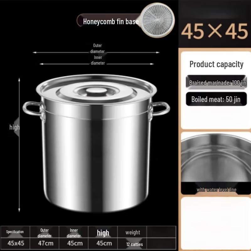 TANGYU Energy-Saving Finned Stainless Steel Soup Pot