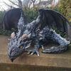 Resin Dragon Ornaments Large Size Dragon Decoration Black Dragon Sculpture  Desk Statue