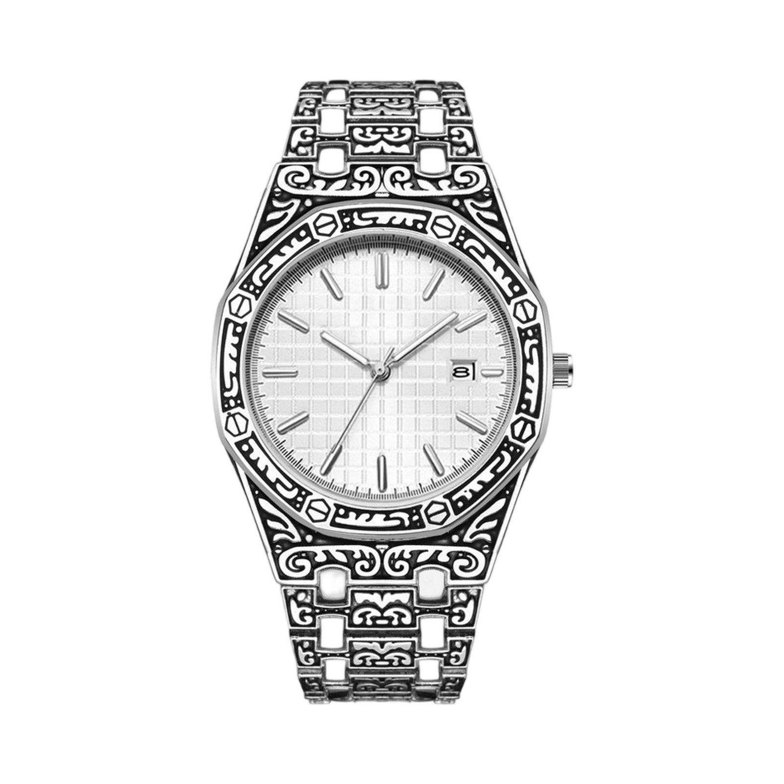 

Мужские кожаные деловые модные часы с ремешком для подарков One Size