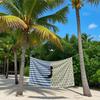 Cat with Blue and White Stripes Quick Drying Bath Towel Microfiber beach towel - light weight swimming camping  yoga beach out