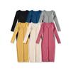 Elegant V-Neck Long Sleeve Dress - Sexy Hip-Hugging Mid-Length Skirt for Women, Perfect for Spring and Autumn.