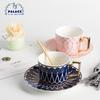 Luxury Palace Ceramic Coffee Cup Saucer Spoon Set 220ml Nordic Tea Cup Porcelain Tea Set Advanced Teacup Cafe Espresso Cup