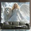 VIKAMA Fantasy Angel Lion Tapestry Which Has Added A Luxurious Mythical Vibe Ideal For Home Decor And Gallery Wall Accents