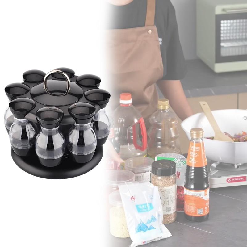 Rotatable Spice Container Durable Kitchen Countertop Home Dining Supplies Room