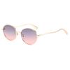 Round-frame sunglasses, stylish for both men and women, metal sunglasses