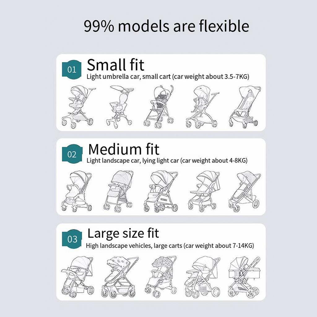 Transparent Baby Stroller Rain Cover Weather Proof & Portable Protective Sleeve Full Protections Cart Rain Guard