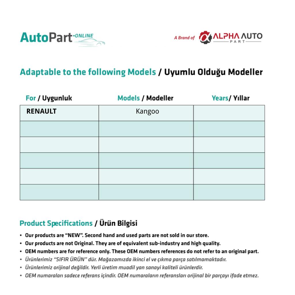 Türschloss-Reparaturgetriebe für Renault Kangoo