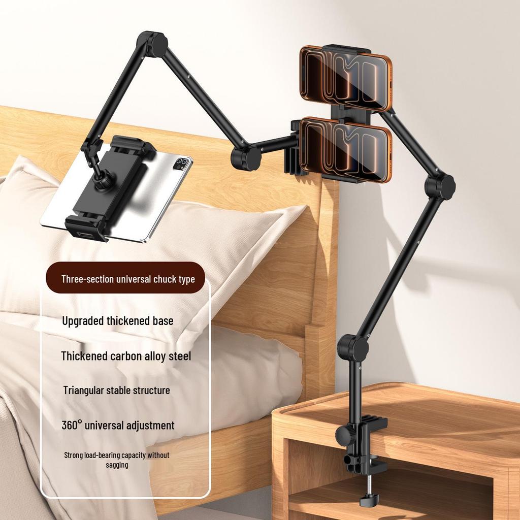 Adjustable iPad and Tablet Bedside Cantilever Stand for Live Streaming & Overhead Shots