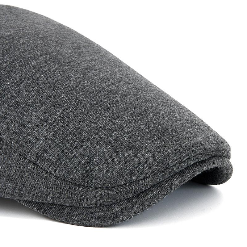 Cotton Adjustable Newsboy Caps Men Woman Casual Beret Flat Ivy Cap Soft Solid Color Driving Cabbie Hat Unisex Black Gray Hats