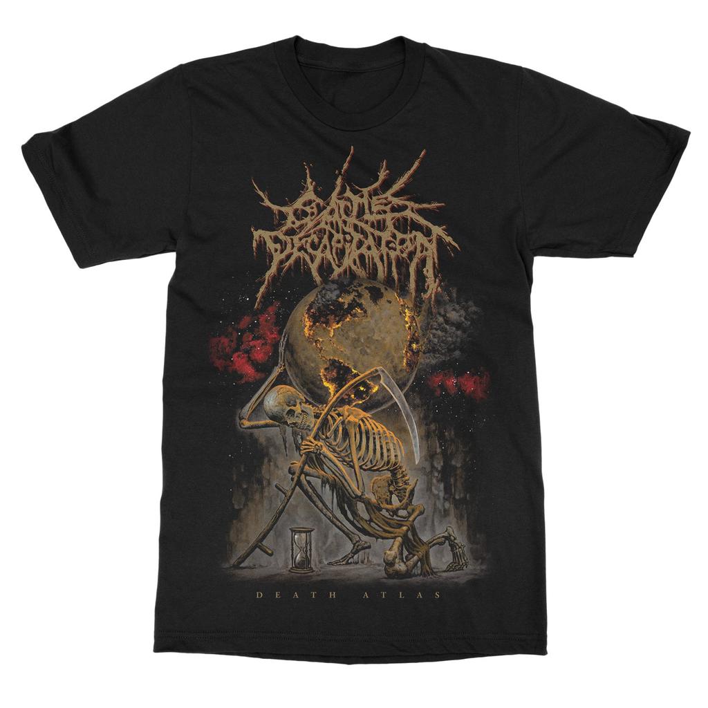 Cattle Decapitation Death Atlas Band T-shirt 100% Katoen Grafisch T-shirt Heren Dames Zomer Streetwear Top