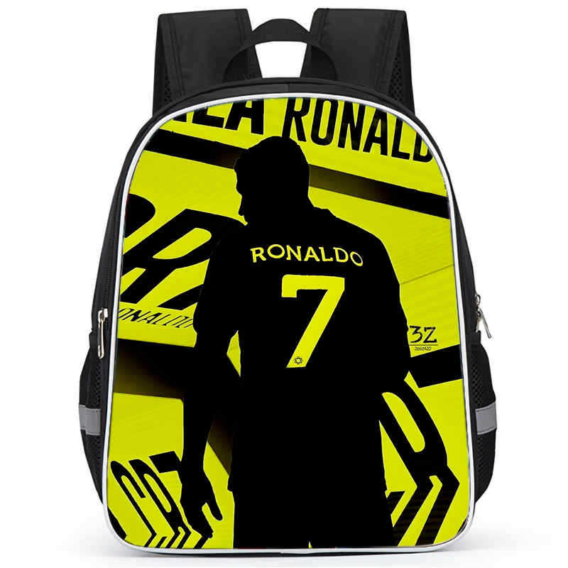 Cr7 Rucksack Hochauflösender Druck Große Kapazität Multifunktion Reißverschluss Oxford Rückenschutz Leichter Rucksack