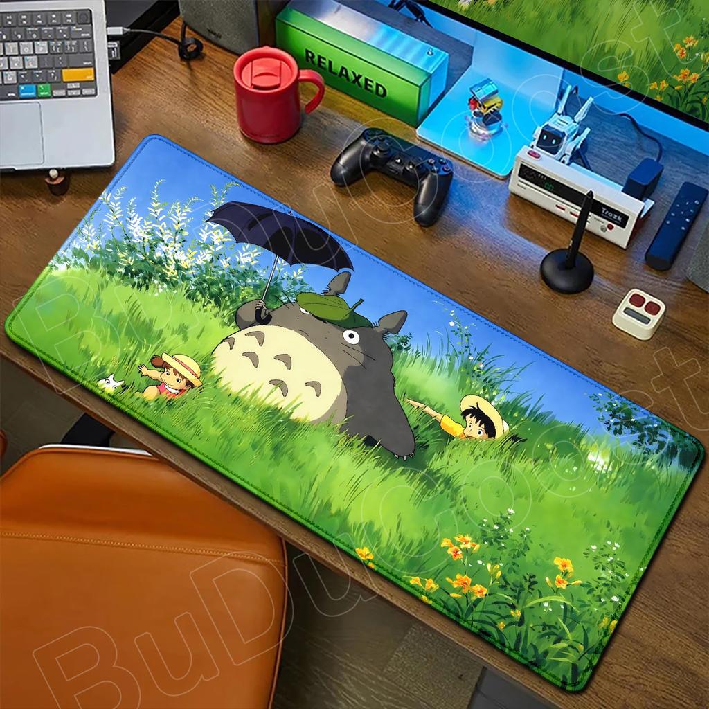 Mouse Pad Office Laptop HD Printing Kawaii Mousepad PC Japan Anime T-totoros Extended Table Mats Gaming Accessories Keyboard Pad