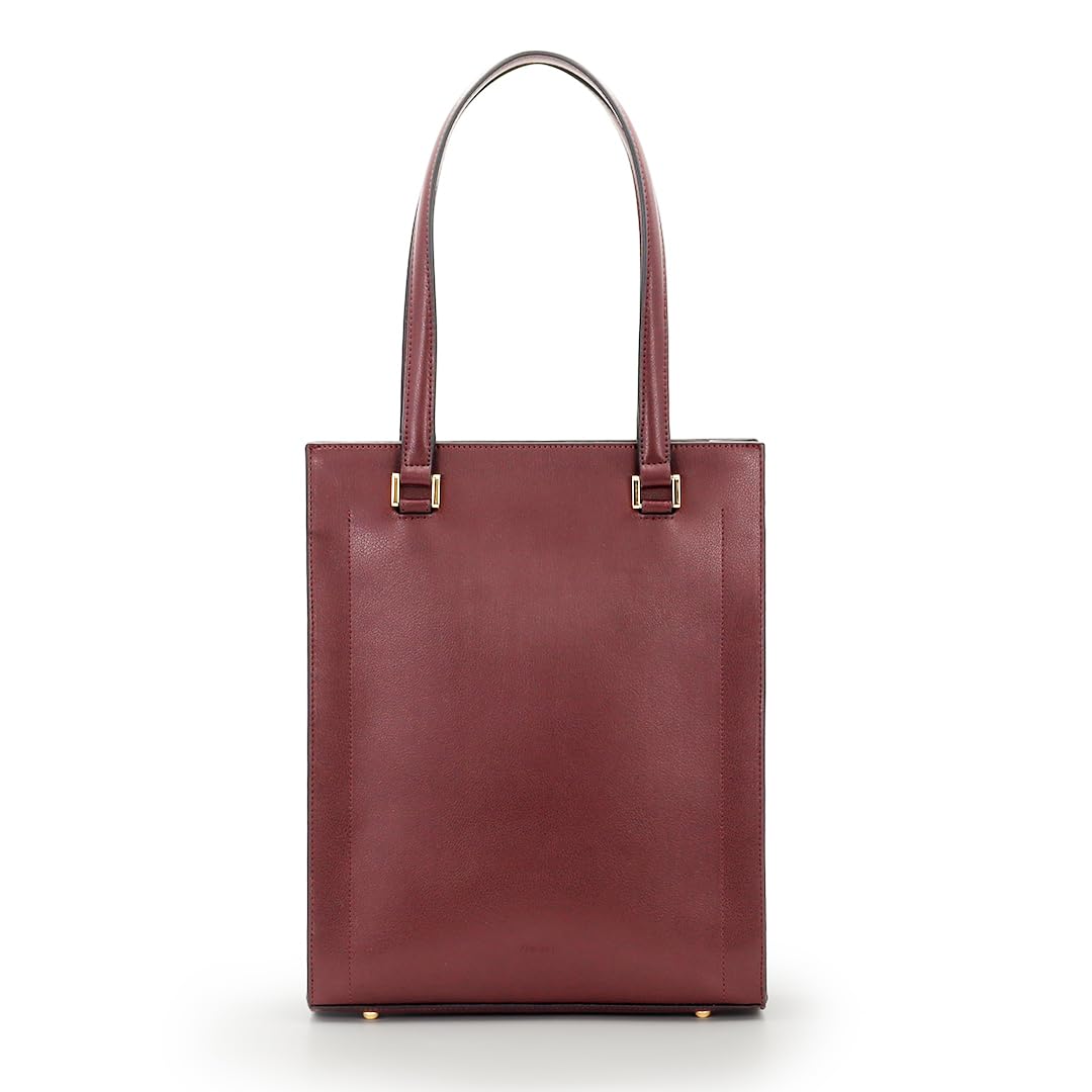 

ANDSHIN Vertical Tote A4 Large Commuter A0019 Bag, Lightweight, Size, Capacity, Women s, Zippered, Bag, (Burgundy)