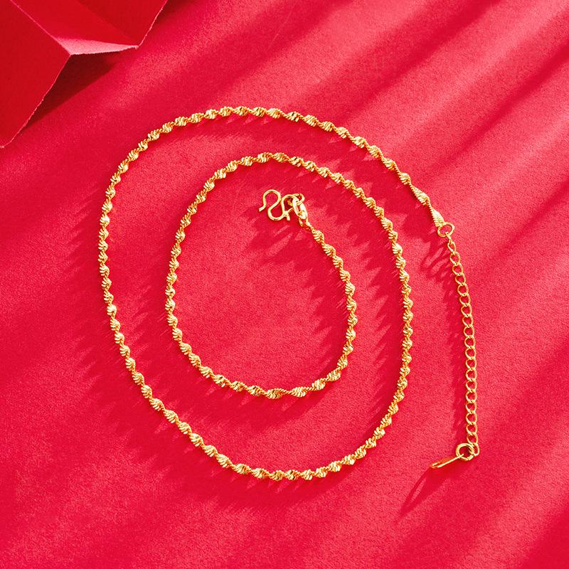 

Елегантне намисто-підвіска на ключицю кольору пісочного золота для жінок - Високоякісний ланцюжок з імітацією золота