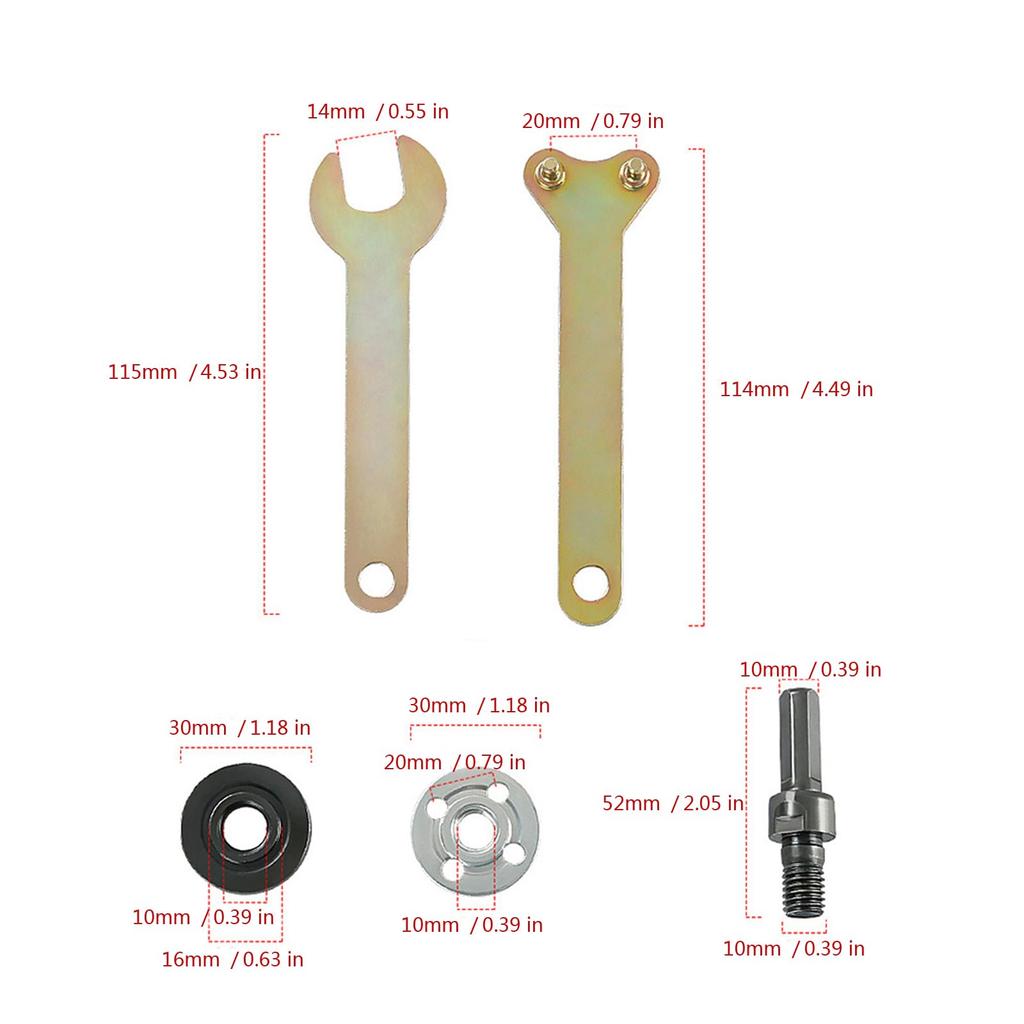 5 Stück/Set Winkel grinder Umrüstadapter-Kit, Ideal für manuellen zu elektrischen Konverter, Multifunktionaler Werkzeugadapter
