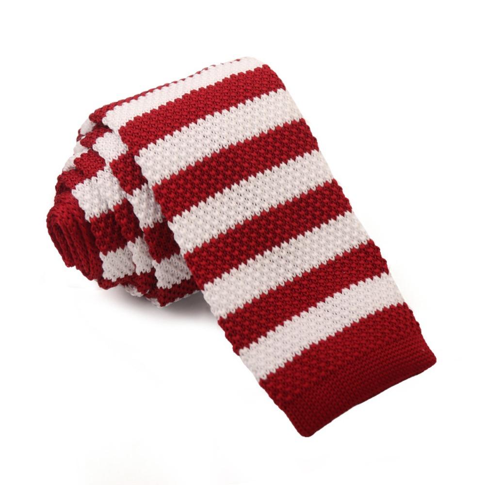 Thicken Knitting Shirt Necktie Fur Men Cravat Simple Striped Knitted Tie Suit Accessories