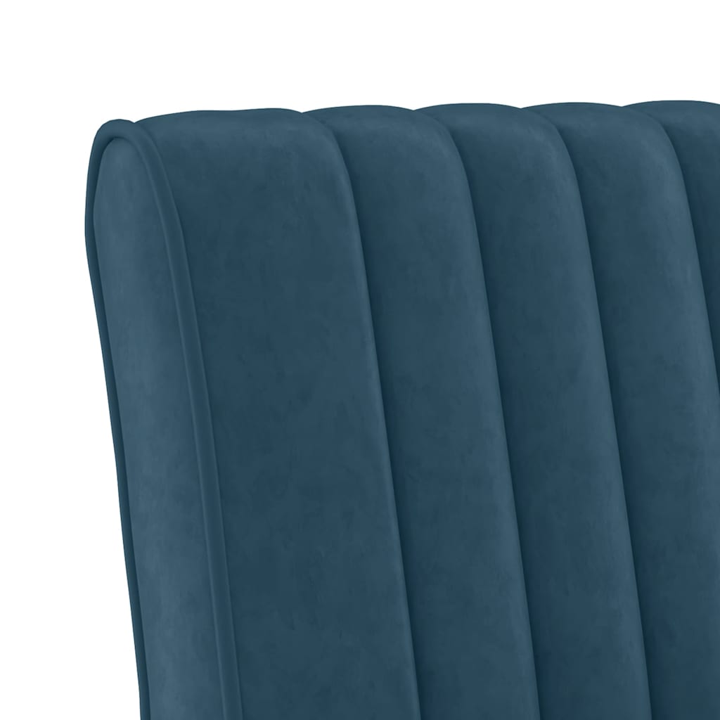 Vidaxl Armchair, Blue, Upholstered In Velvet
