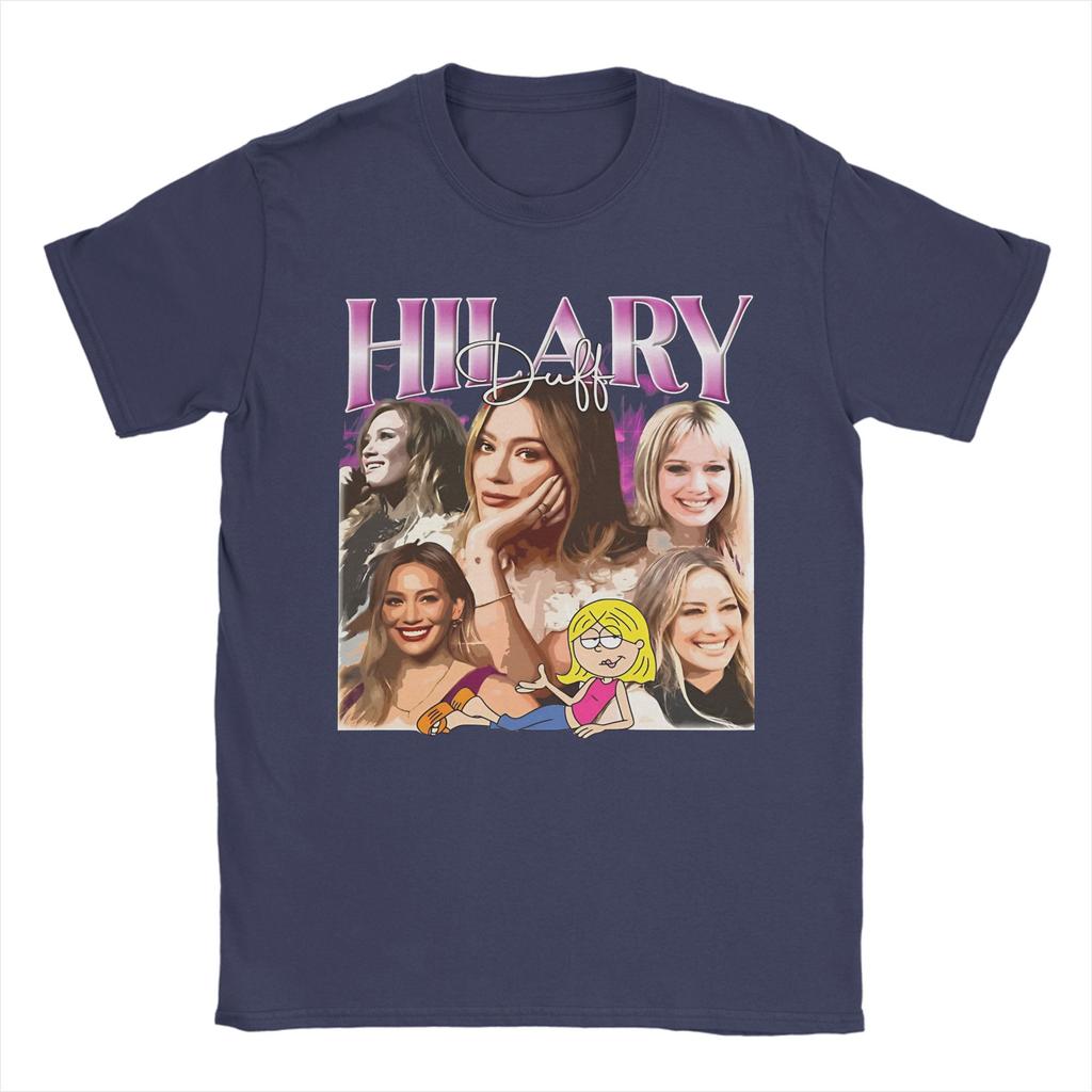 Unisex Vintage Hilary Duff Musician 2026 Tour T Shirts 100 Cotton Tops Fashion Short Sleeve Crew Neck Tees Summer TShirts