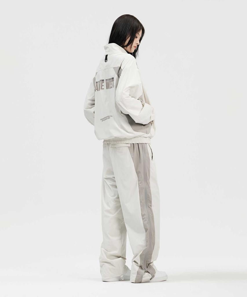 JAMIE WEST Nylon Spandex Washer Windbreaker (Grey)