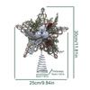 Christmas Tree Topper Lighted Household Christmas Decoration Cute Tree Topper With Bell For Display Window Party Showcase