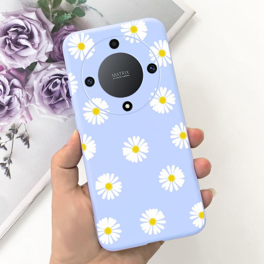 Für Honor Magic6 Lite Hülle Honor X9b Hübsche Mädchen Sonnenblumen Hülle Weiche Silikon Handyhülle Für Honor Magic6 Lite HonorX9b Bumper
