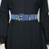 Adjustable Star Waist Belt with Star Silver Studs Detailing for Rock Music Lover Festivals and Nightclubs Waistband