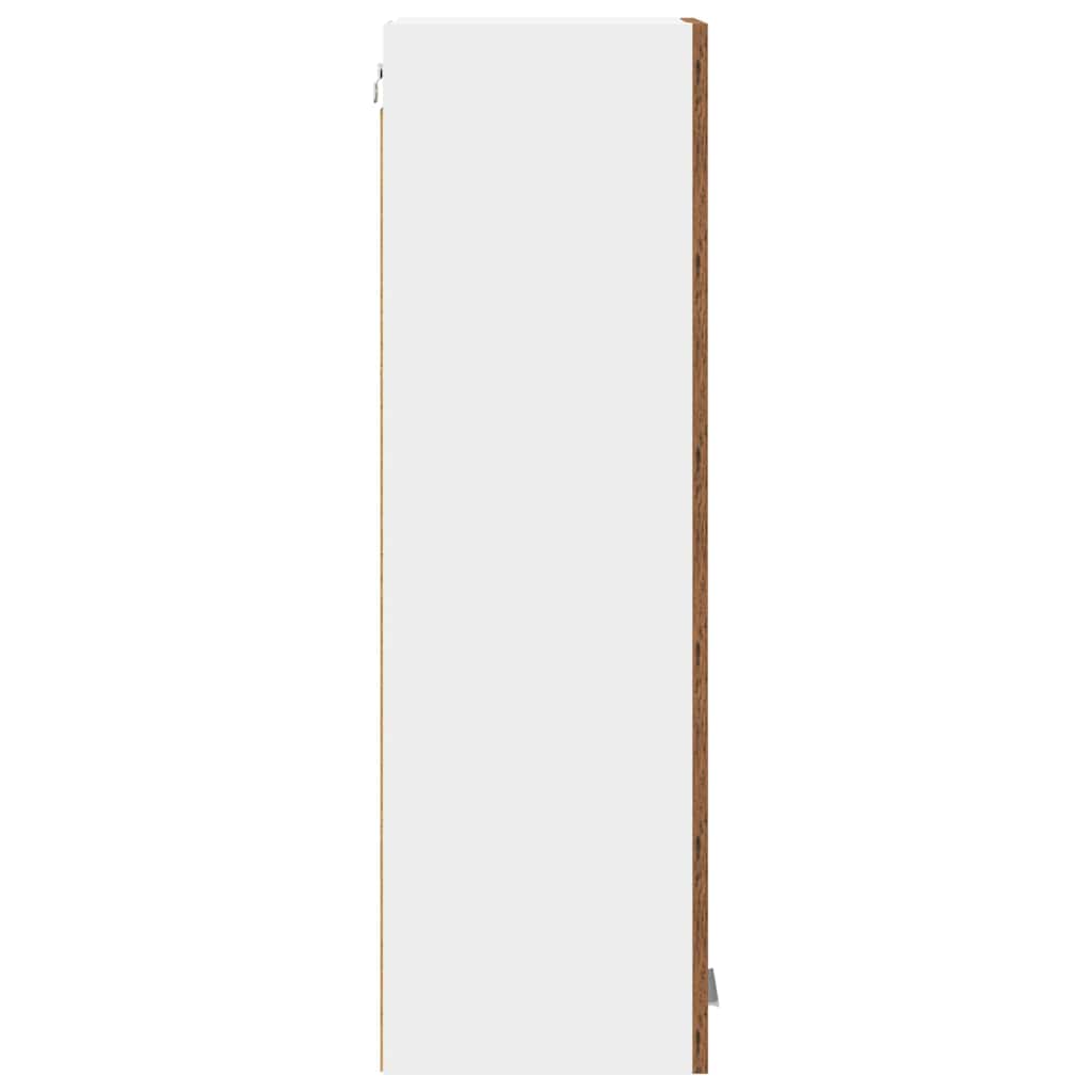 Hanging Cabinet with Door Rustic Wood Look 30 x 31 x 100 cm Engineered Wood