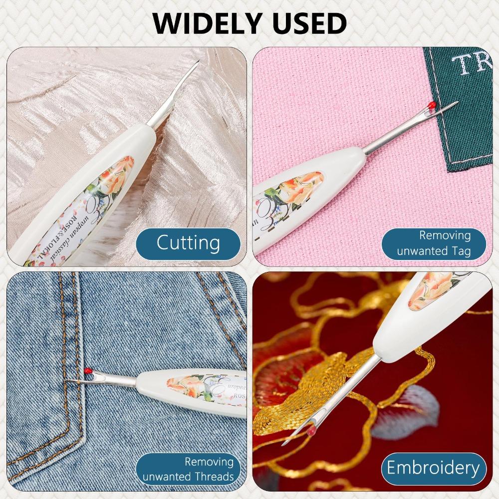 

2 шт. с футлярами для хранения, распарыватель швов с эргономичной ручкой, инструмент для шитья White Botanical Florals