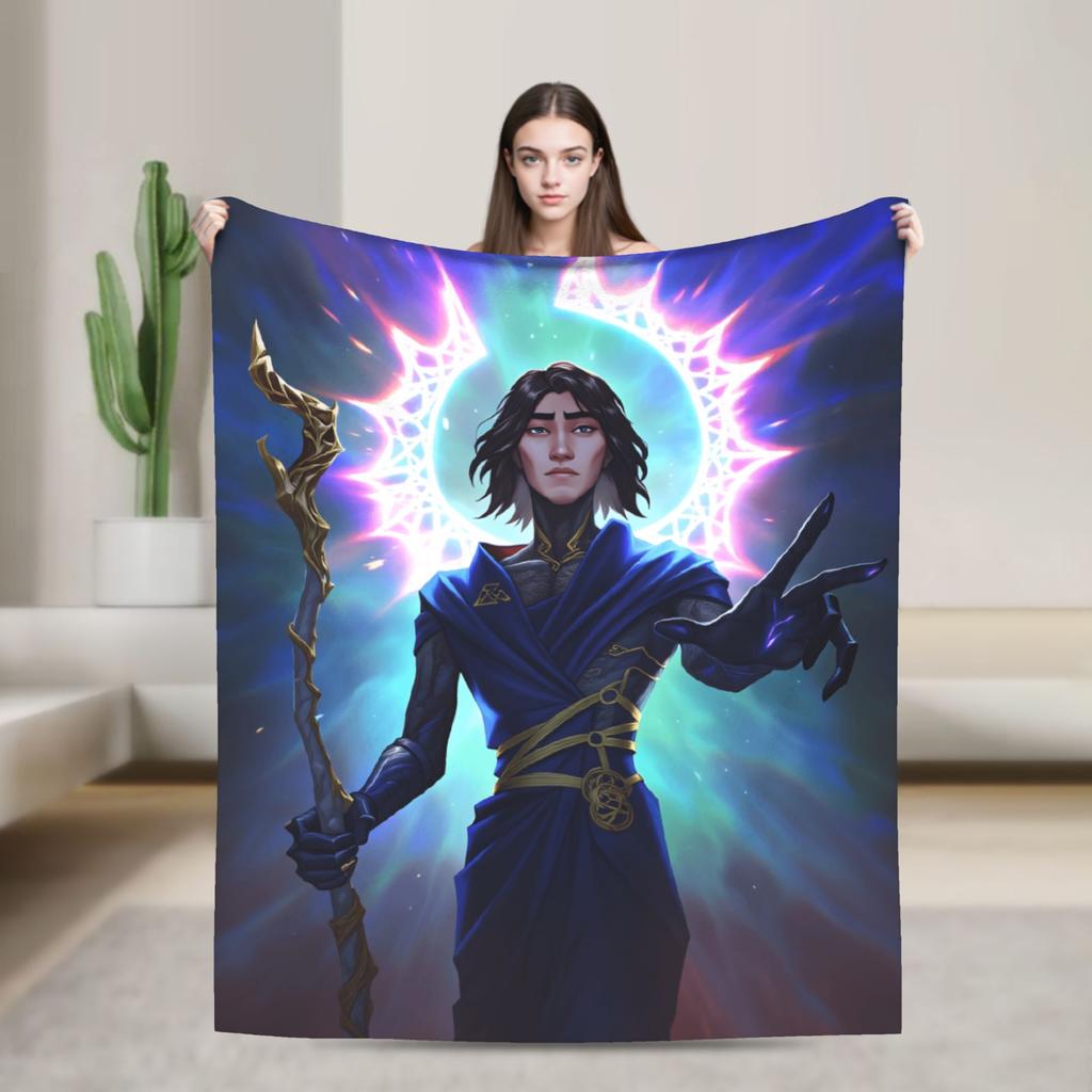 Arcane Soft Blanket Viktor Game Anime Jinx Jayce Caitlyn Jesus Sevika  Camping Plush Throw Blanket Home Decor Sofa Bed Cover