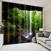 Natural Scenery Forest Landscape Waterfall Drapes Blinds Ideal for Family Room Bed Room Bathroom Kicthen Door Home Decoration