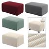 Premium Footstool Cover Stretch Removable Ottoman Slipcovers Pouf Soft