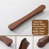 Maniglia per armadio minimalista giapponese in legno massello con impugnatura in noce