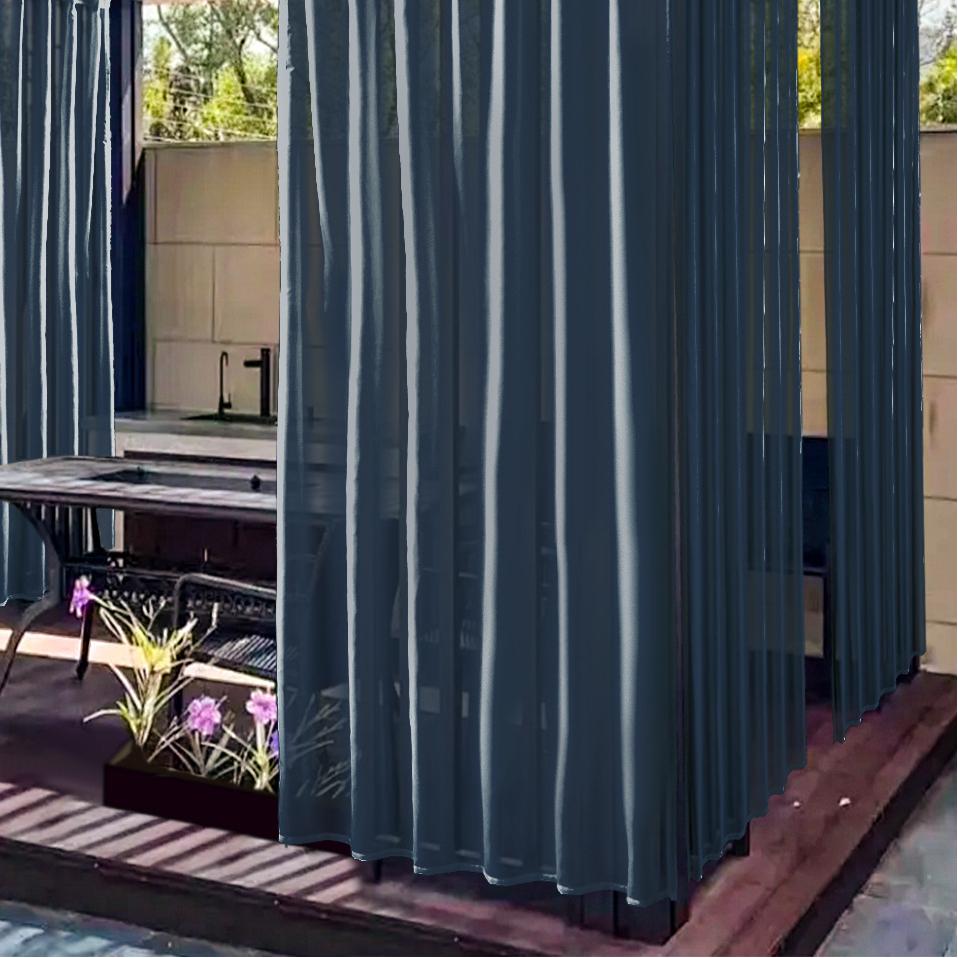 Window Screen Terrace Outdoor Pavilion Light-Filtering Sheer Curtain Outdoor Curtain Waterproof Sheer Curtain